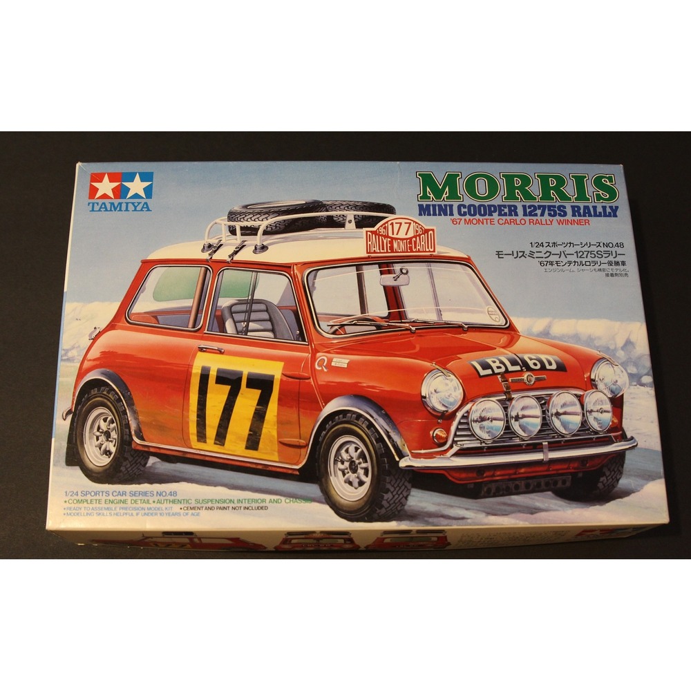 Tamiya Morris Mini Cooper 1275S RALLY 1/24 Item 24048  New Open Box Complete (M)